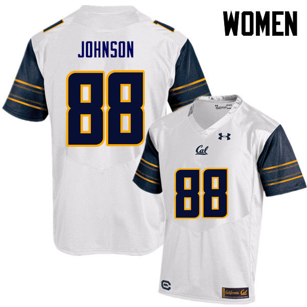 Women #88 Taariq Johnson Cal Bears (California Golden Bears College) Football Jerseys Sale-White